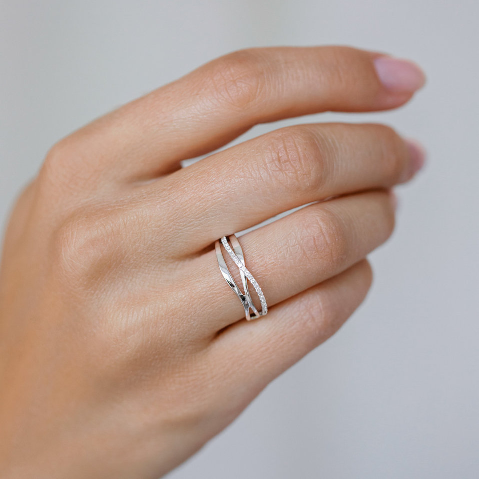 Prsteň s diamantmi Sparkling Ray