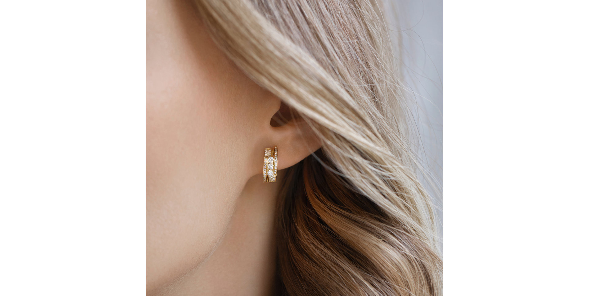 Náušnice s diamantmi Galaxy Secret