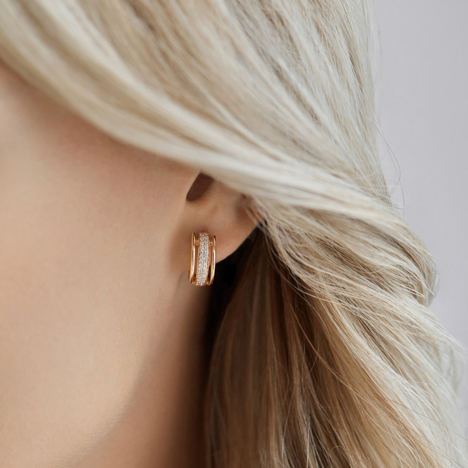 Náušnice s hnedými diamantmi Daylight Glory