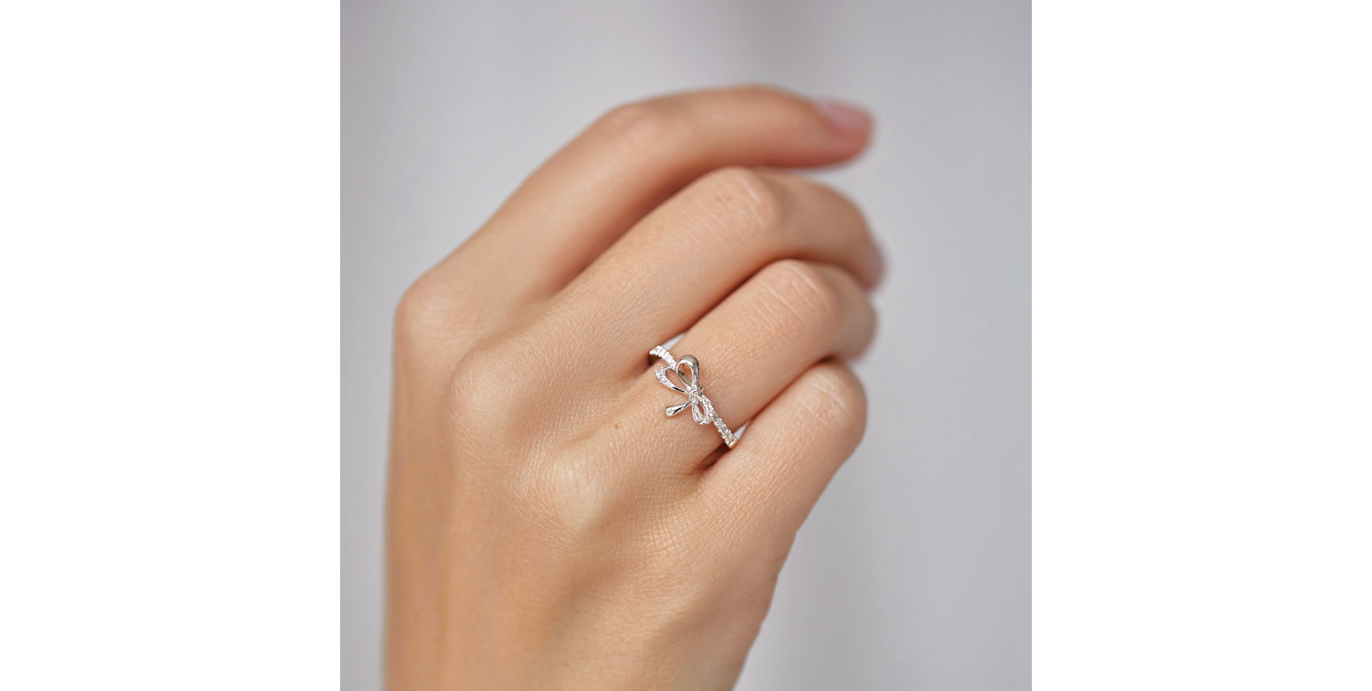 Prsteň s hnedými diamantmi Shiny Ribbon