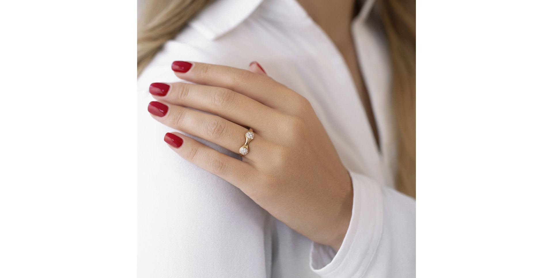 Prsteň s diamantmi Space Kiss