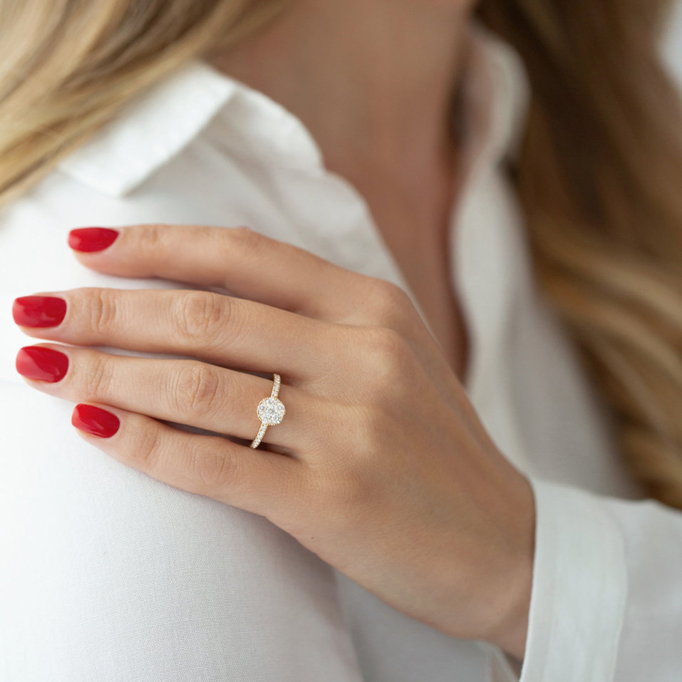 Prsteň s hnedými diamantmi Sunshine Opus