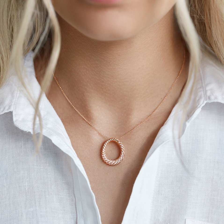 Přívěsok s hnedými diamantmi Gala Night