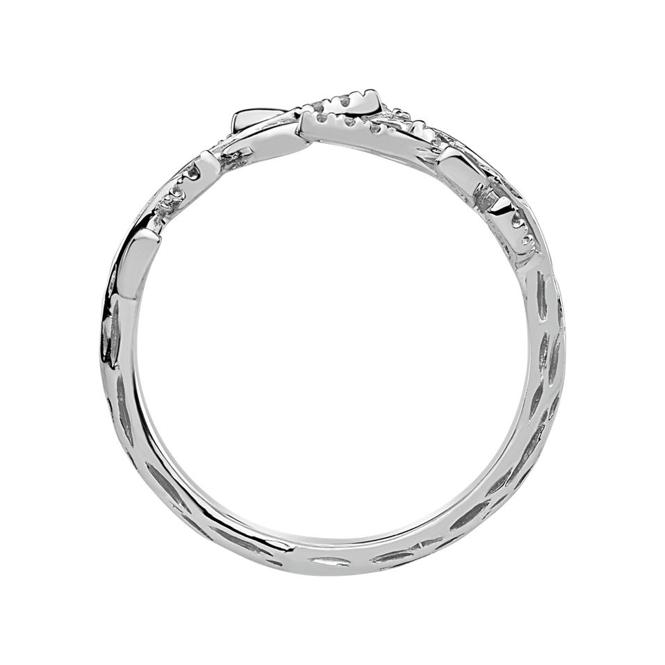 Prsteň s diamantmi Heavenly Leaves