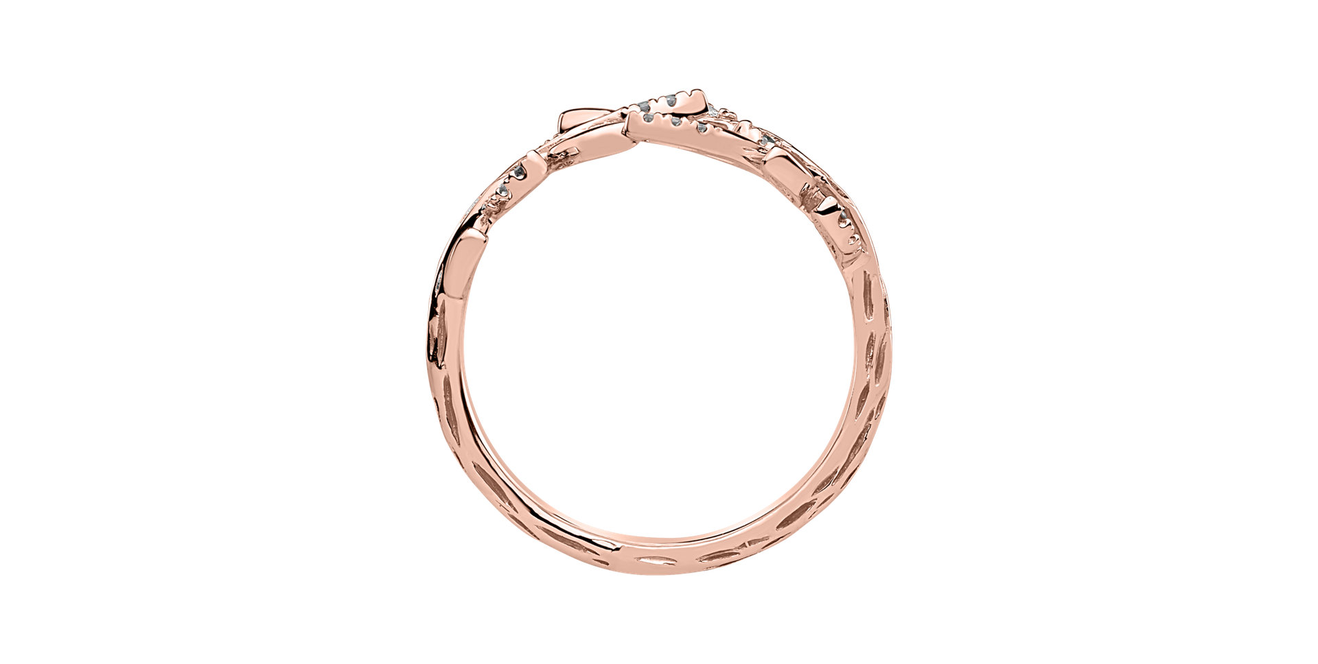 Prsteň s diamantmi Heavenly Leaves