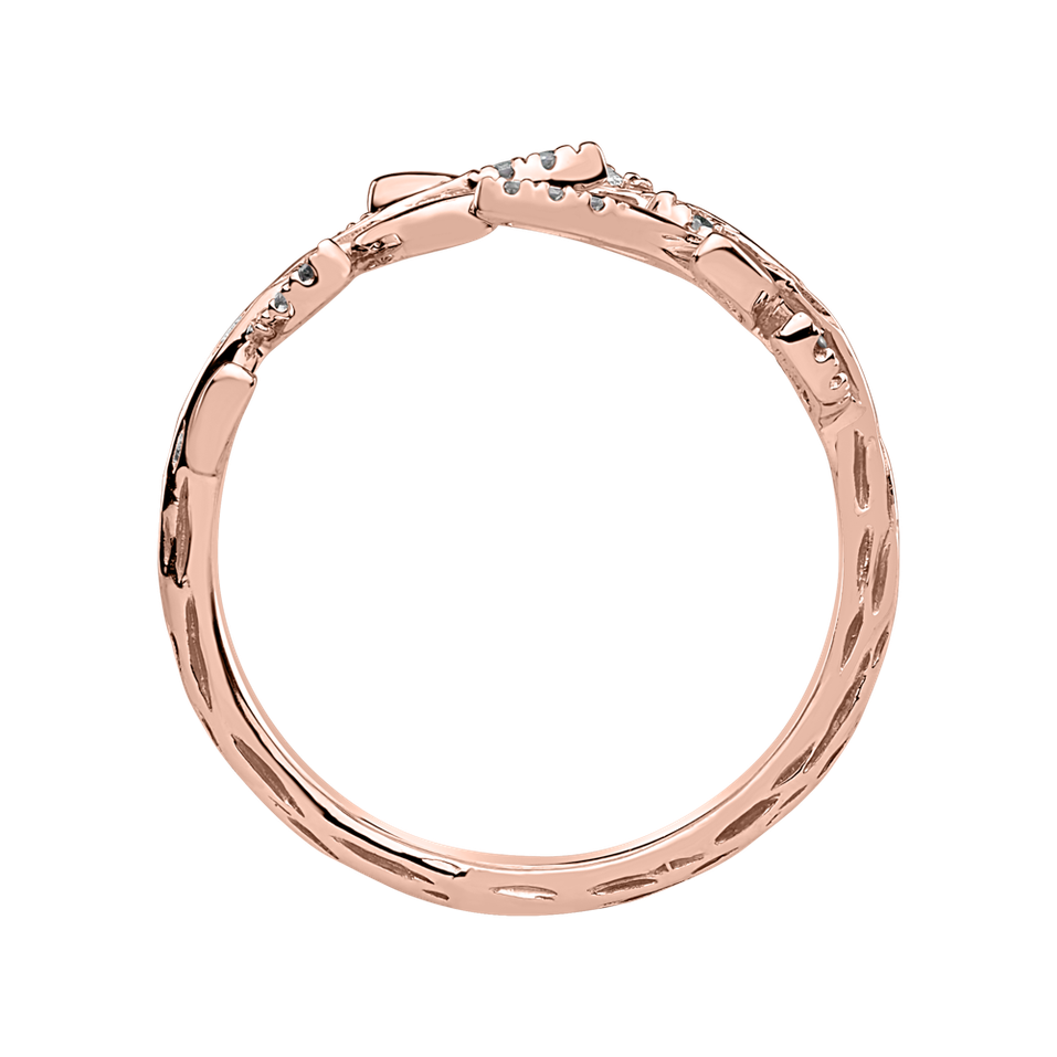 Prsteň s diamantmi Heavenly Leaves