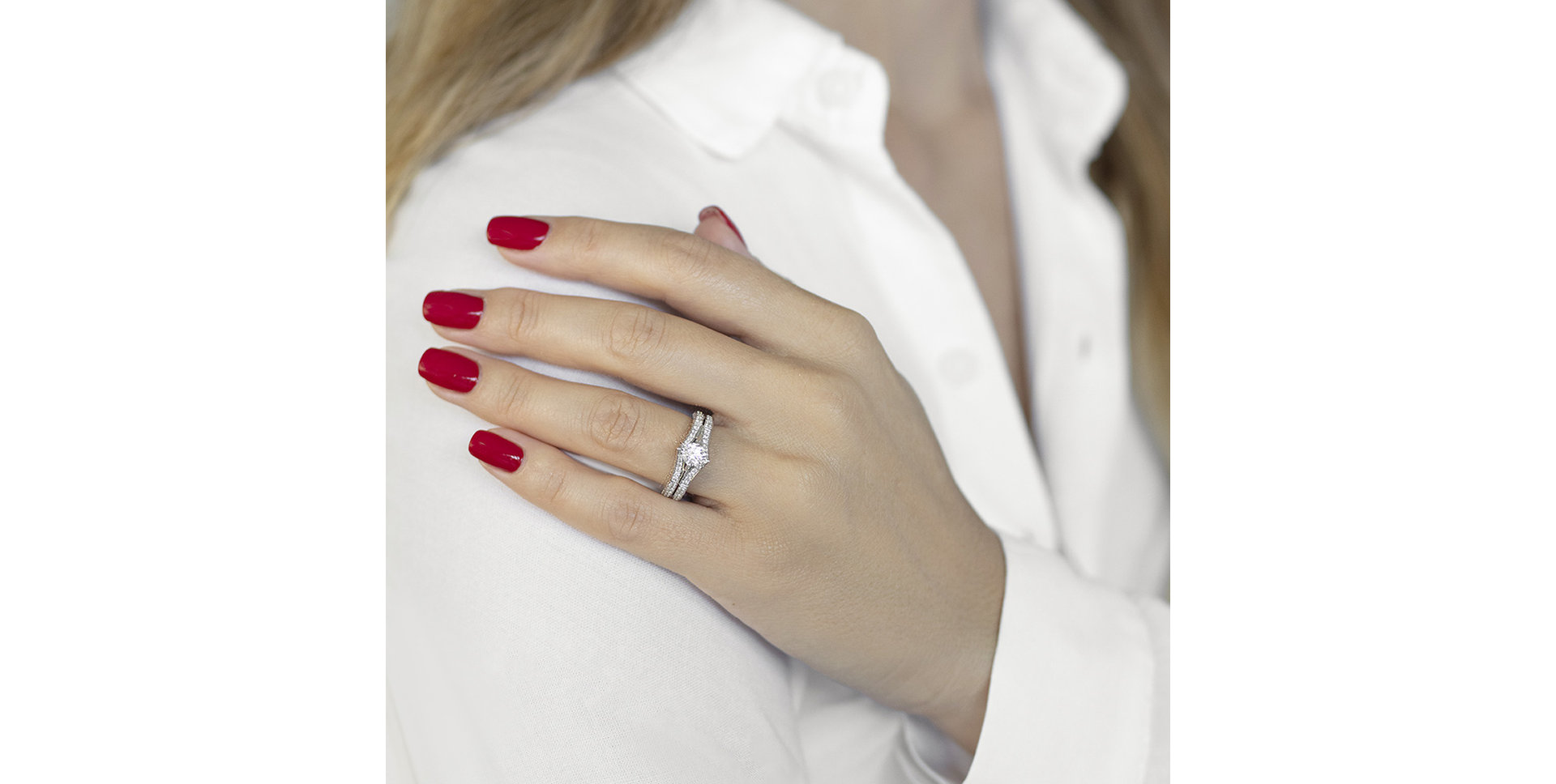 Prsteň s diamantmi Romelia