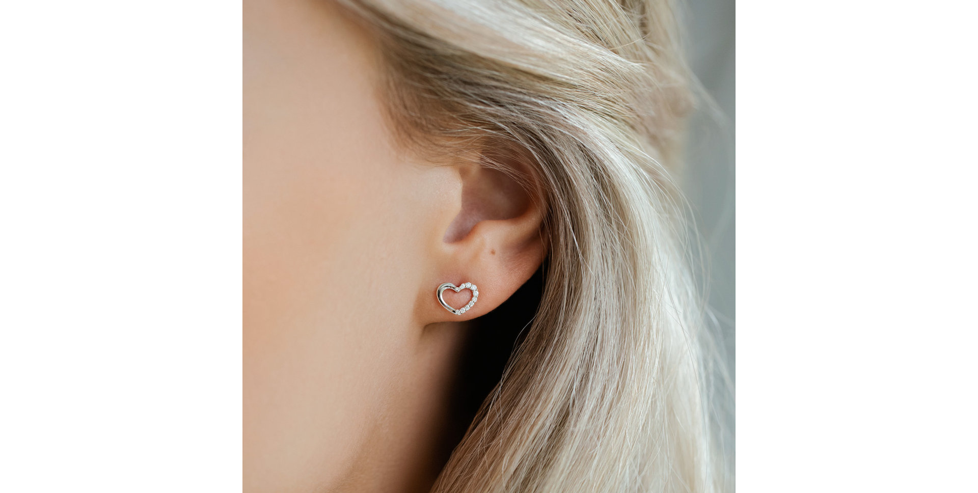 Náušnice s diamantmi Sparkling Heart