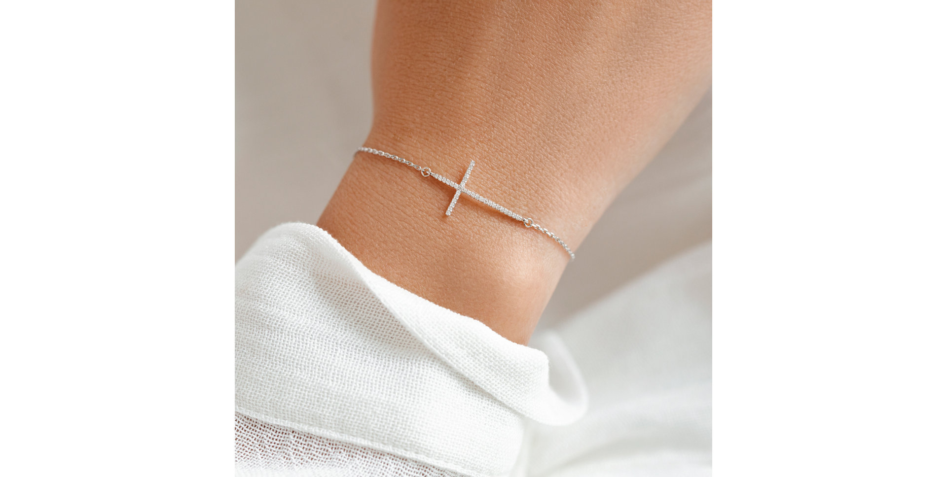 Náramok s diamantmi Shiny Cross