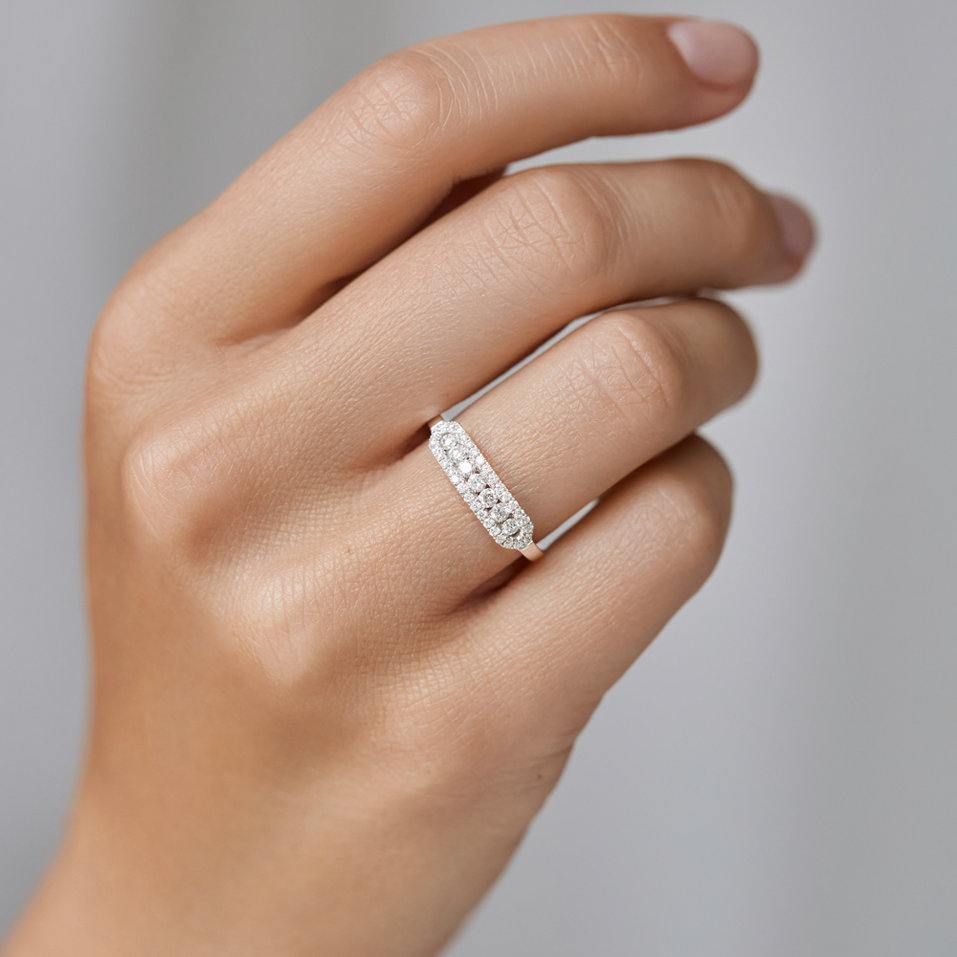 Prsteň s diamantmi a zafírmi Bright Life