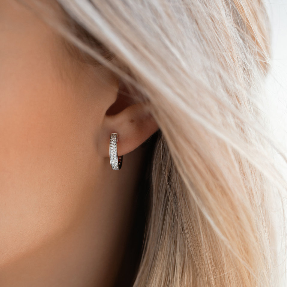 Náušnice s diamantmi Midnight Jewel