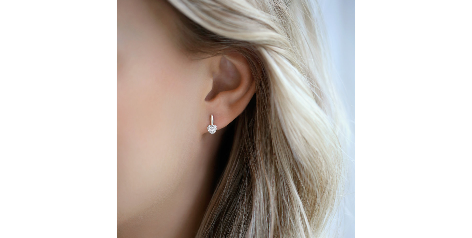 Náušnice s diamantmi a zafírmi Love Ray