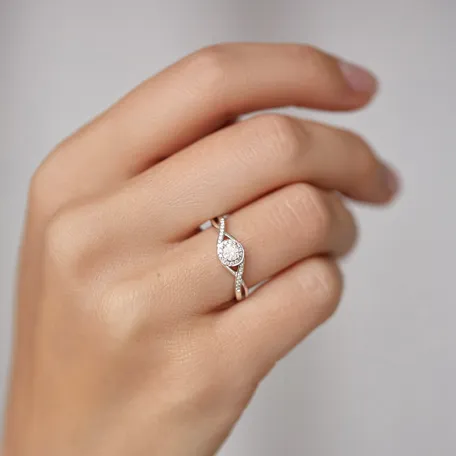 Prsteň s diamantmi Curvy Wish