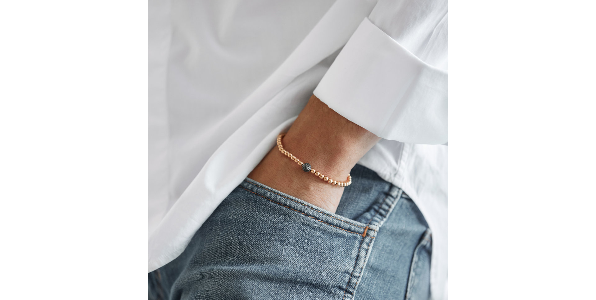 Náramok s čiernymi diamantmi Armel