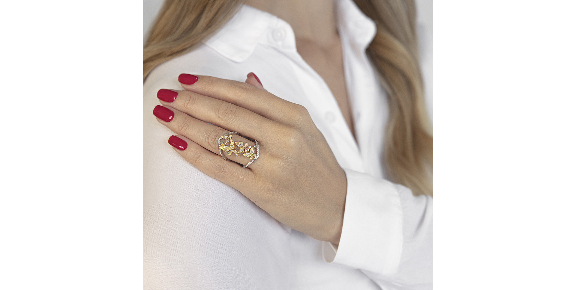 Prsteň s diamantmi Fabulous Wings