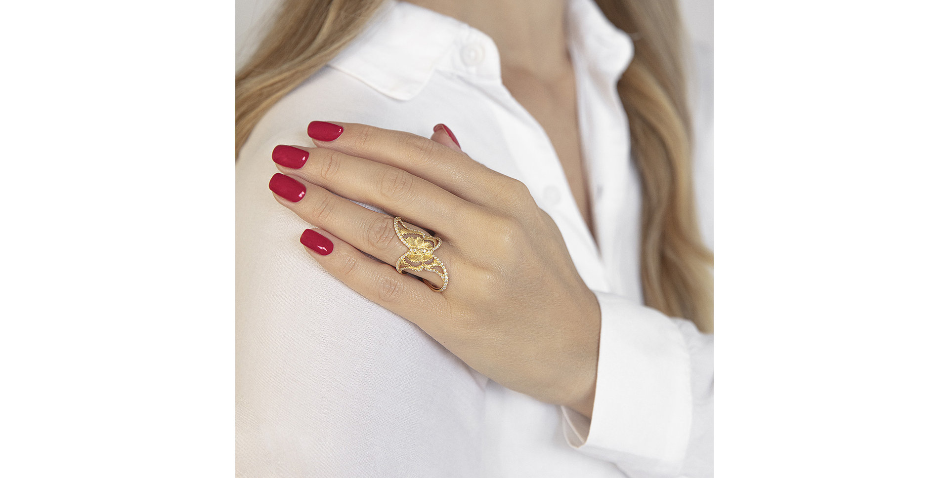 Prsteň s diamantmi Sin Wings