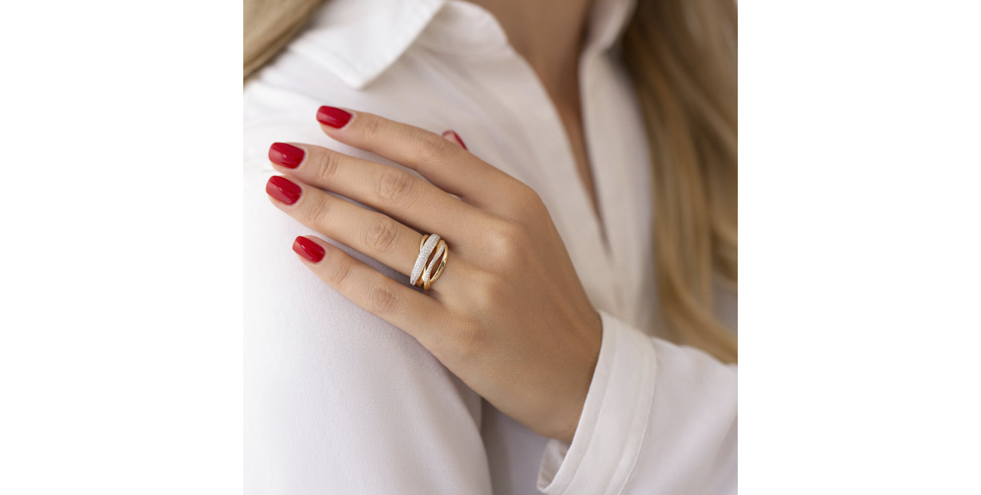 Prsteň s diamantmi Midnight Shine