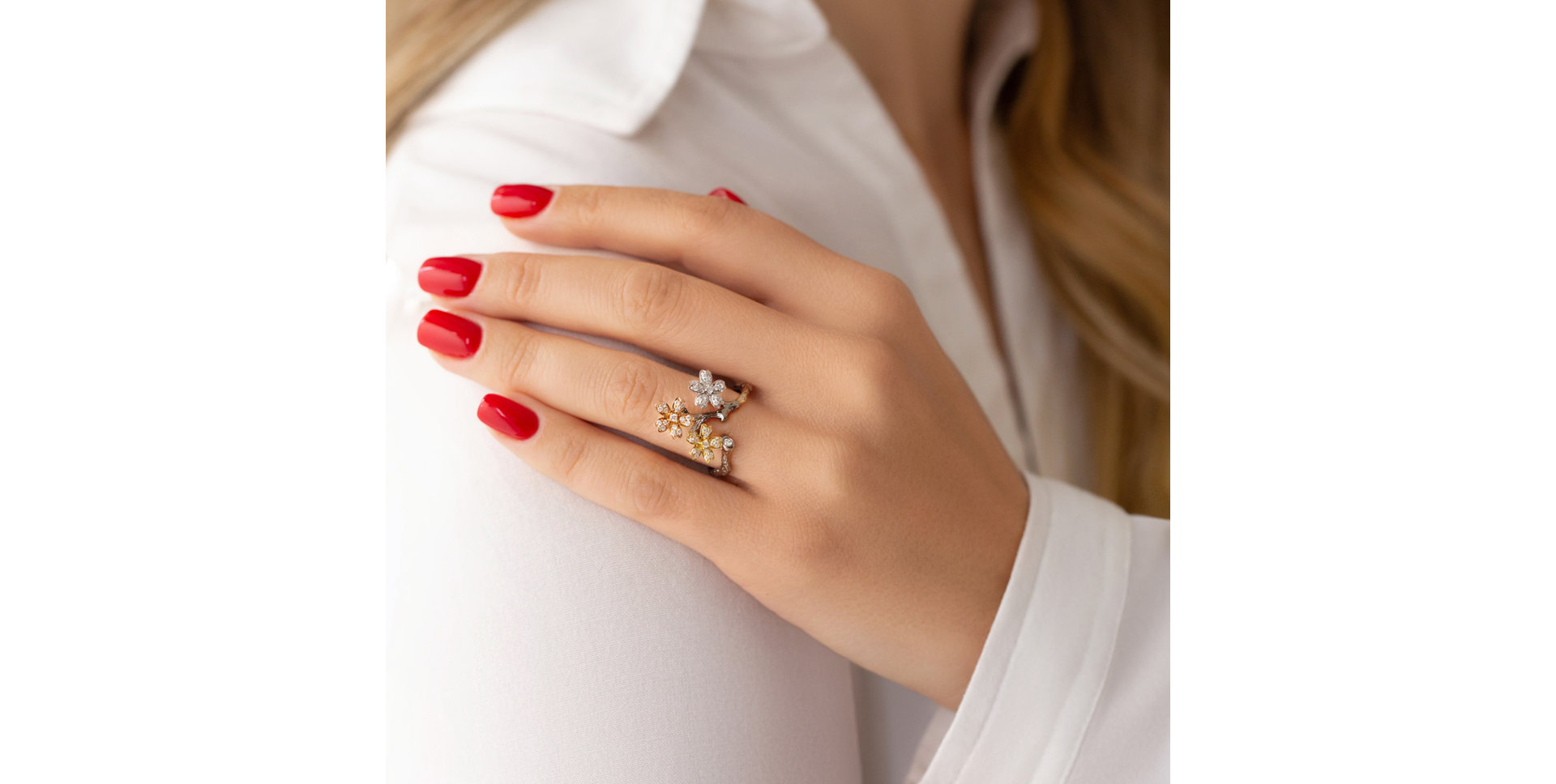 Prsteň s diamantmi Magic Garden