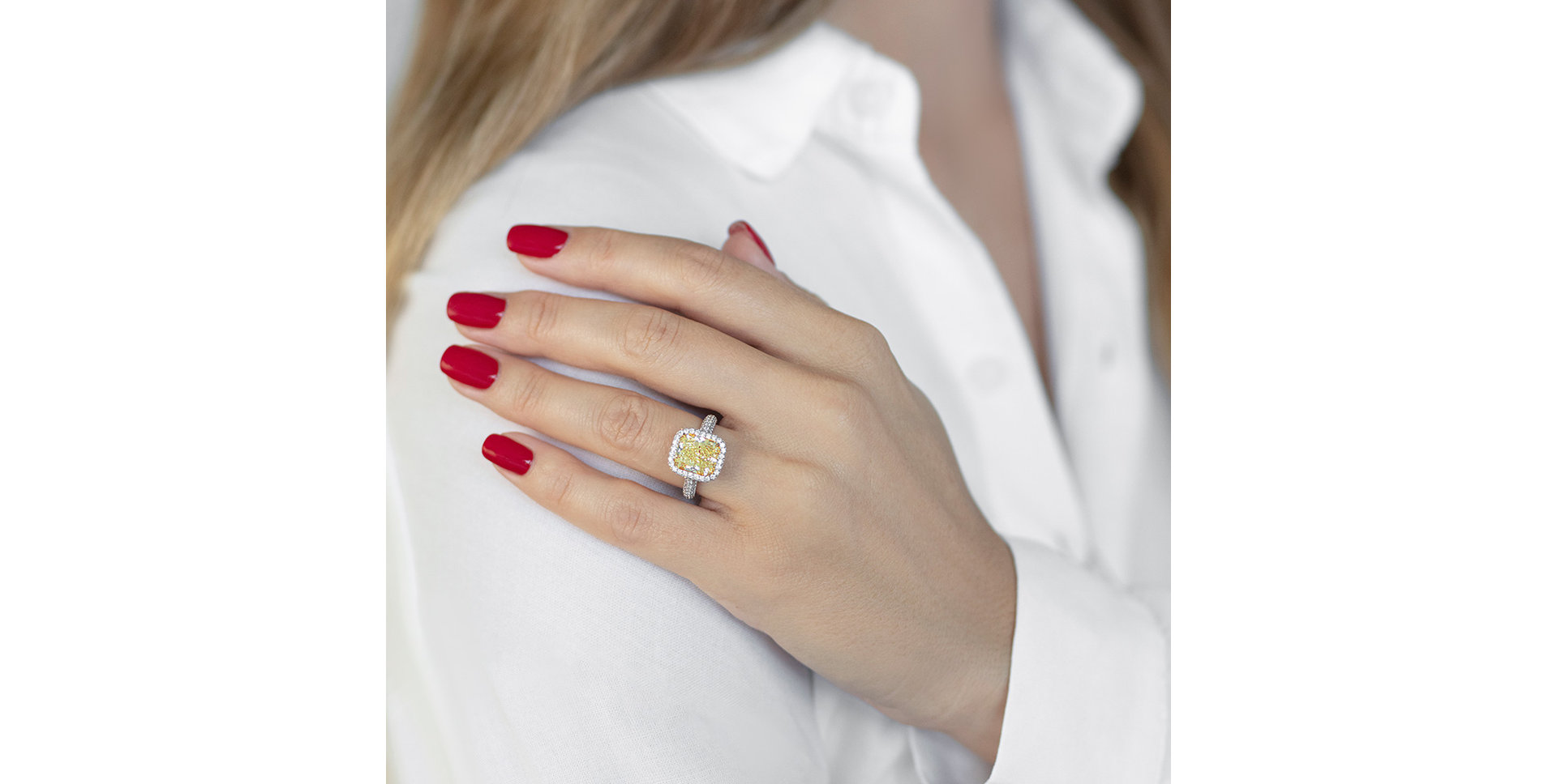 Prsteň s bielymi a žltými diamantmi Alchemy Gem