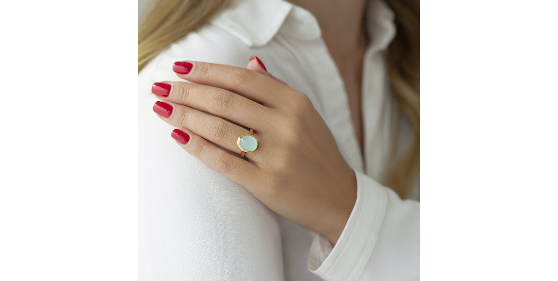 Prsteň s ametystom a perleťou Stylish Goth