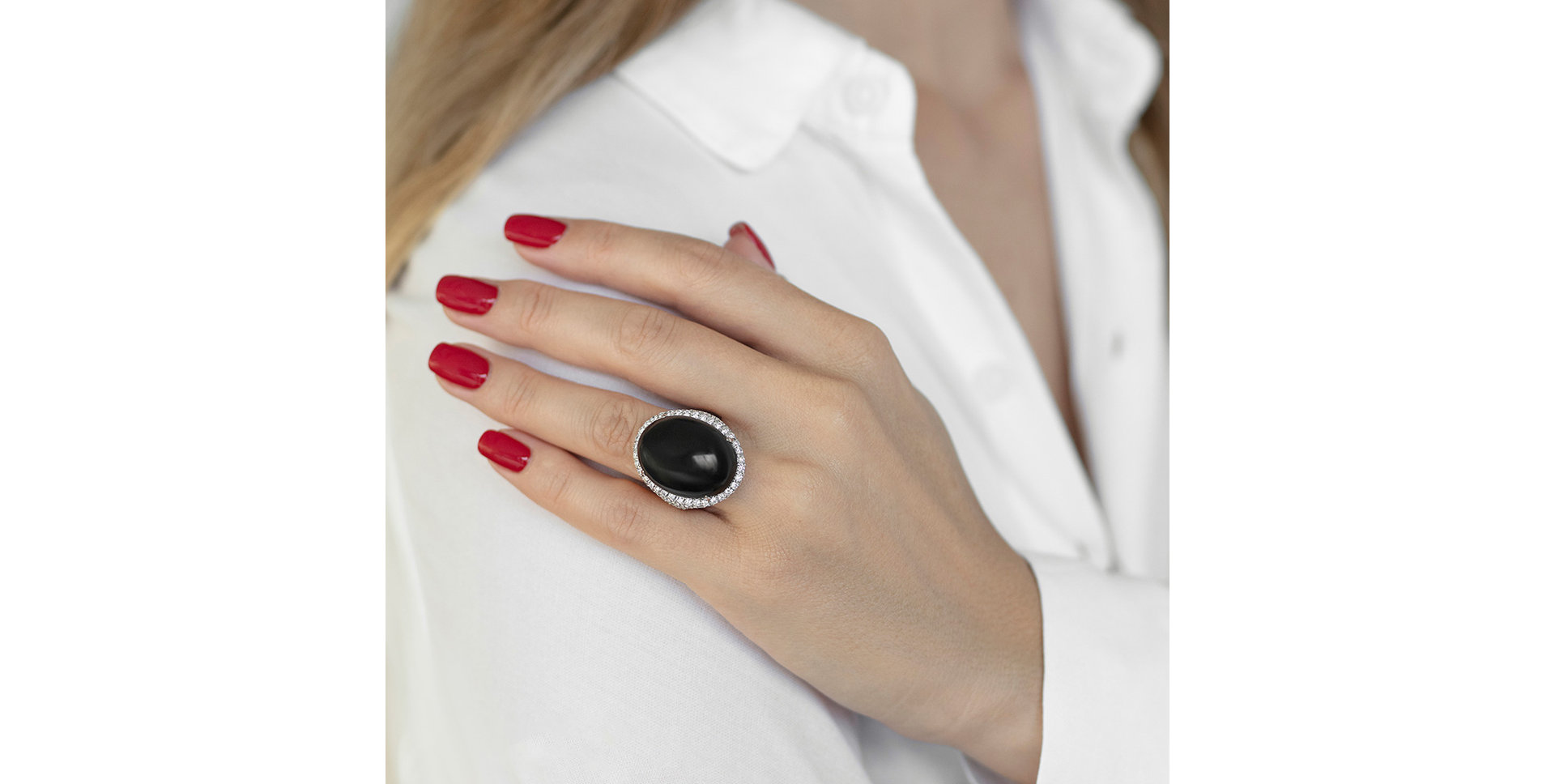 Prsteň s topásom a diamantmi Inferno Symphony