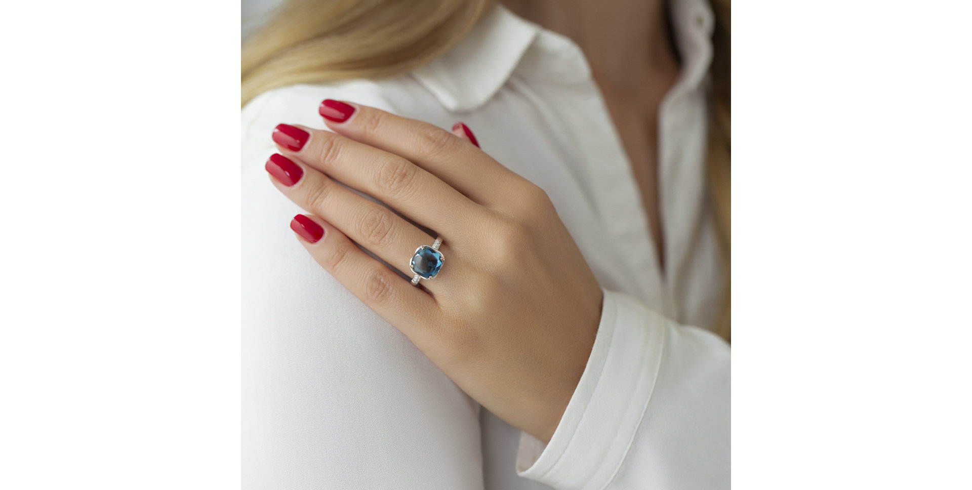 Prsteň s diamantmi a růženínom Duchess Romance