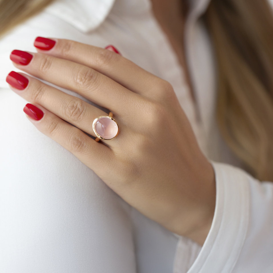 Prsteň s ruženínom a diamantmi Instant Glow