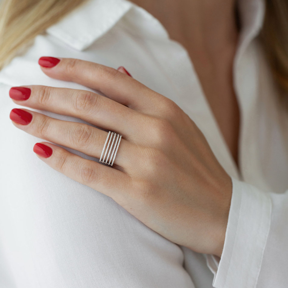 Prsteň s diamantmi Sparkle Line