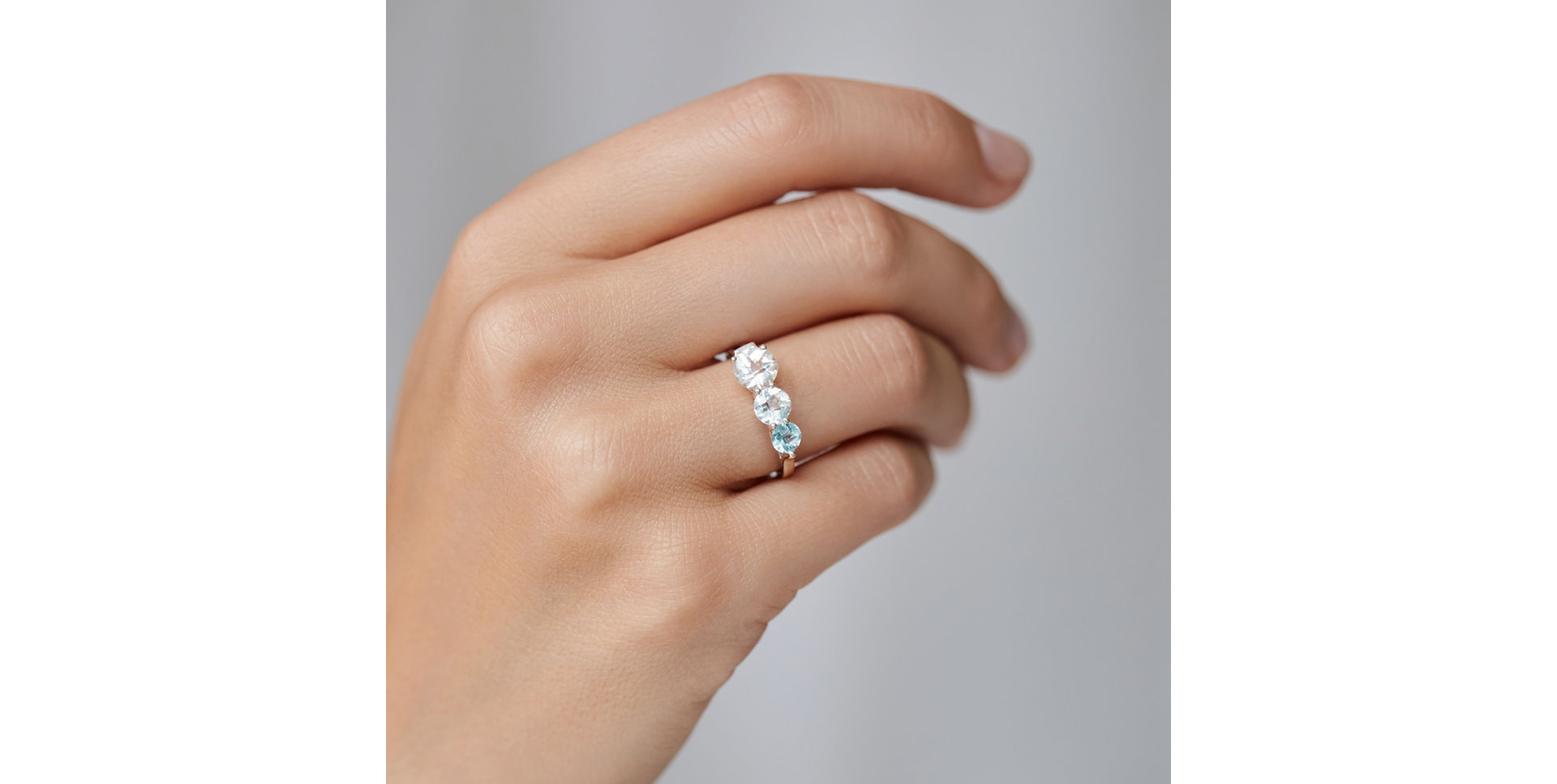 Prsteň s topásmi Tripple Bonbons