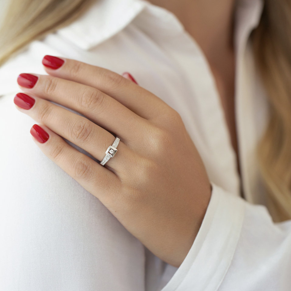 Prsteň s diamantmi Octave