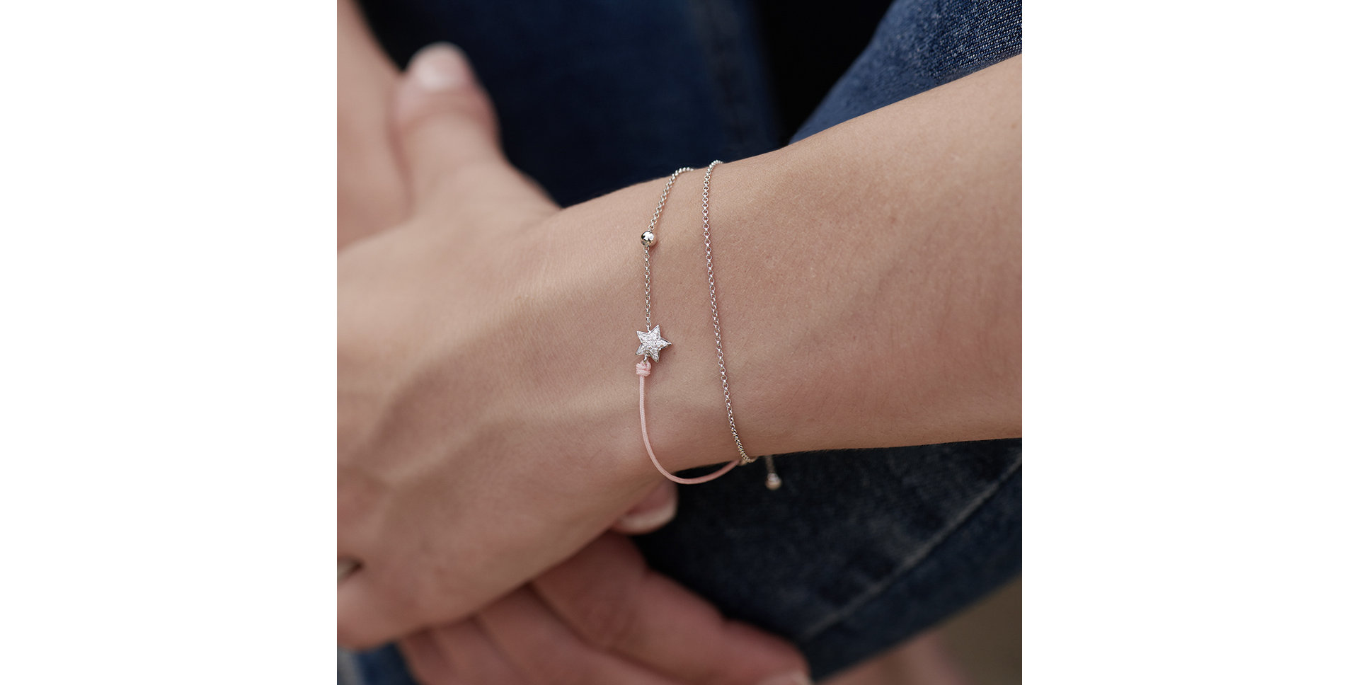 Diamantový náramok so šnúrkou Dream Message