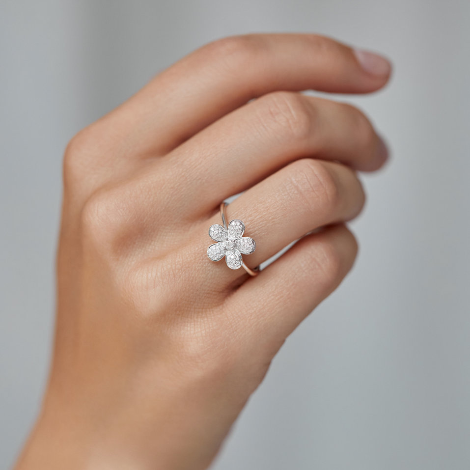 Prsteň s diamantmi Morning Flower