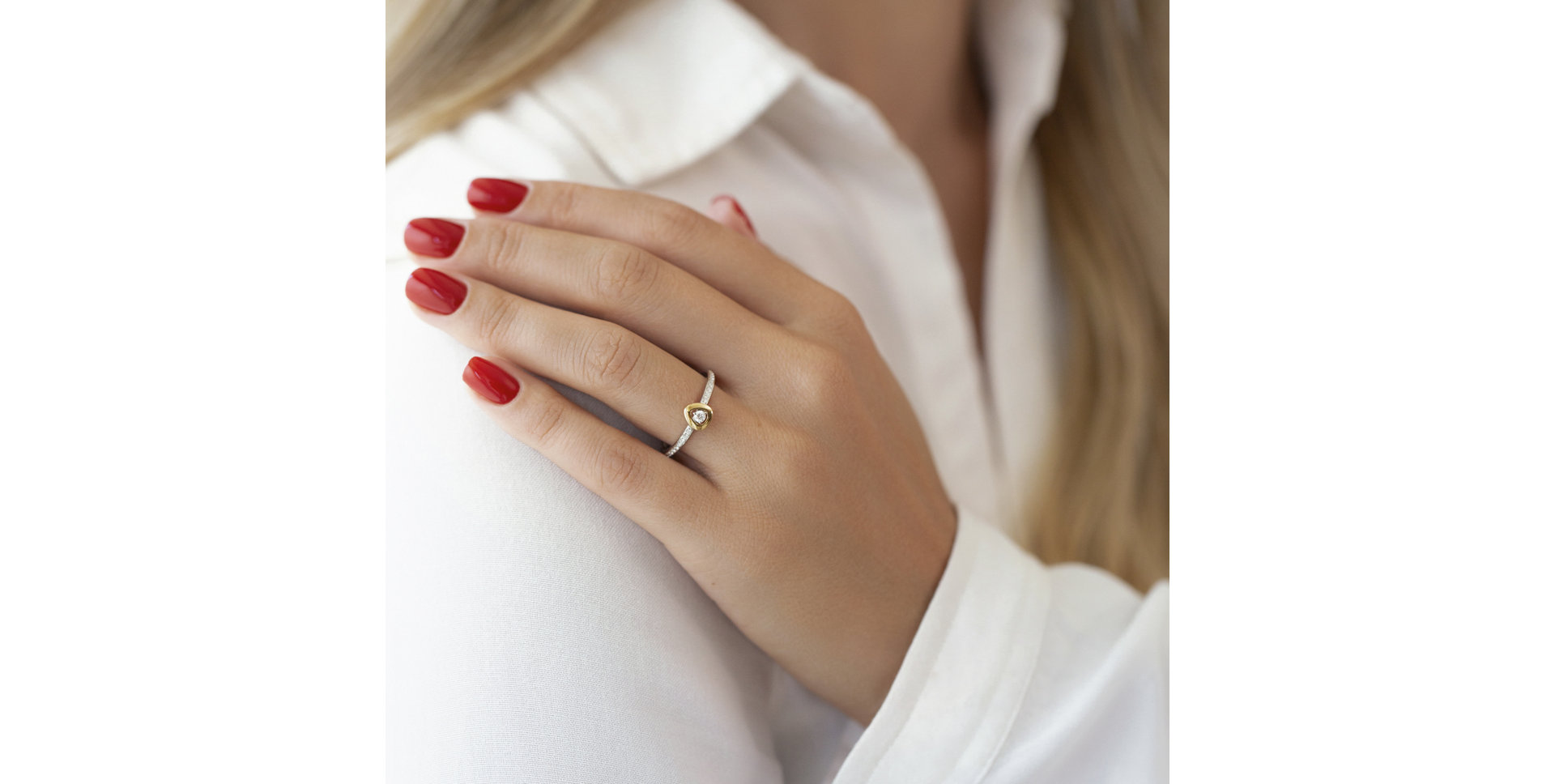 Prsteň s diamantmi Yellow Trinity