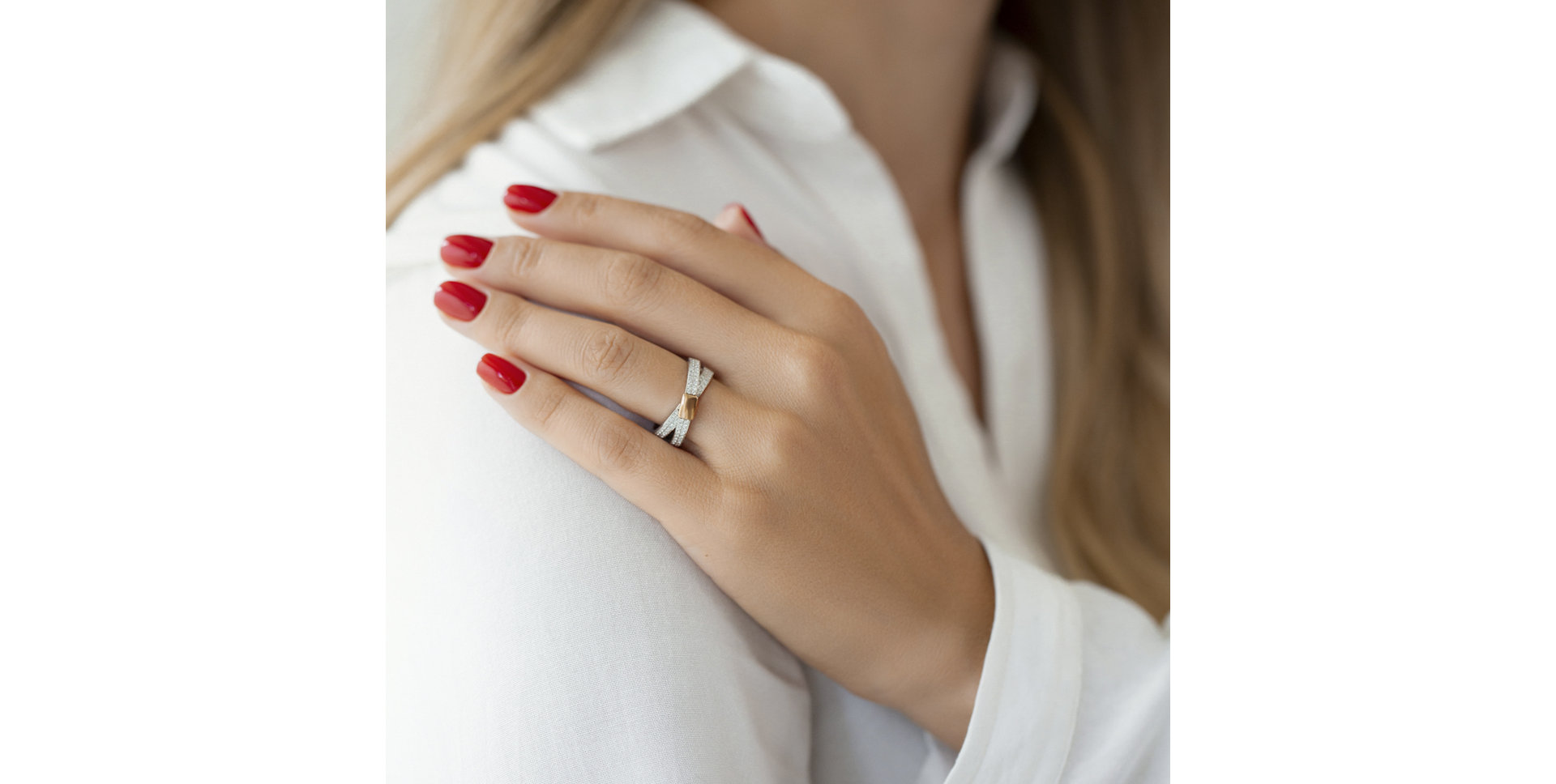 Prsteň s diamantmi Innocent Ribbon