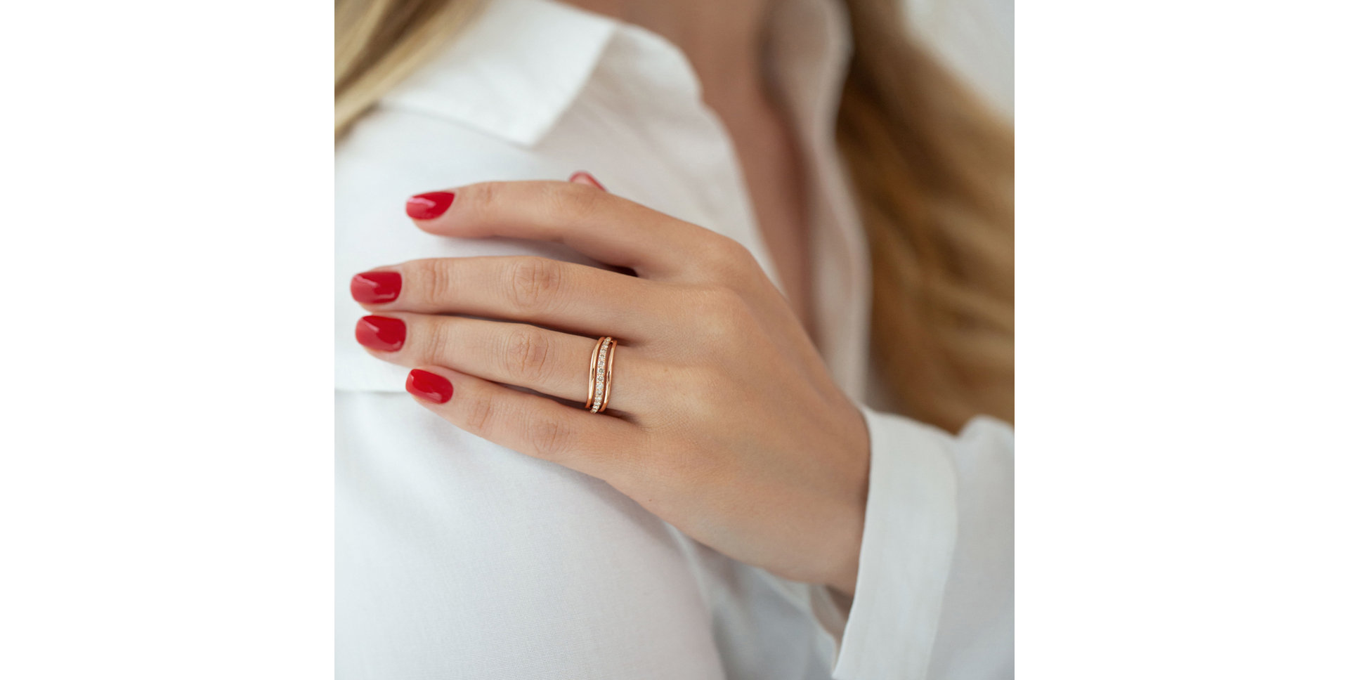 Prsteň s hnedými diamantmi Charming Fairytale