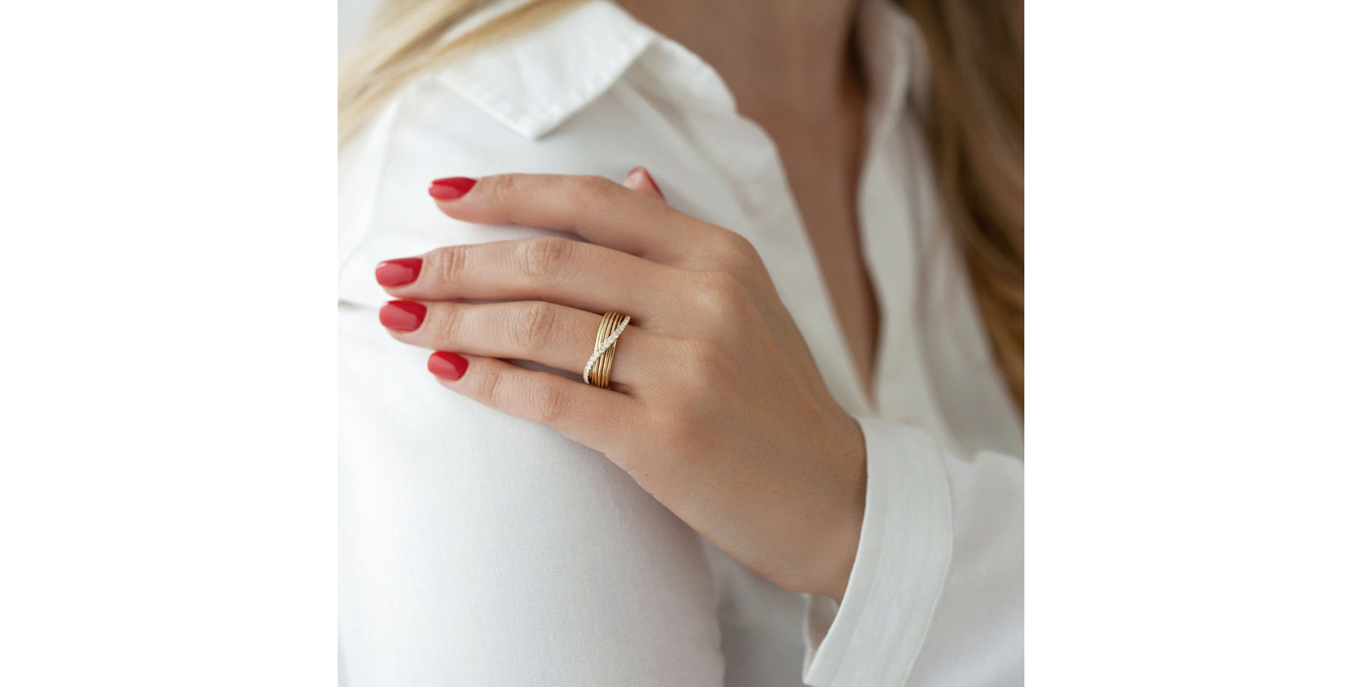 Prsteň s hnedými diamantmi Orion Ribbon