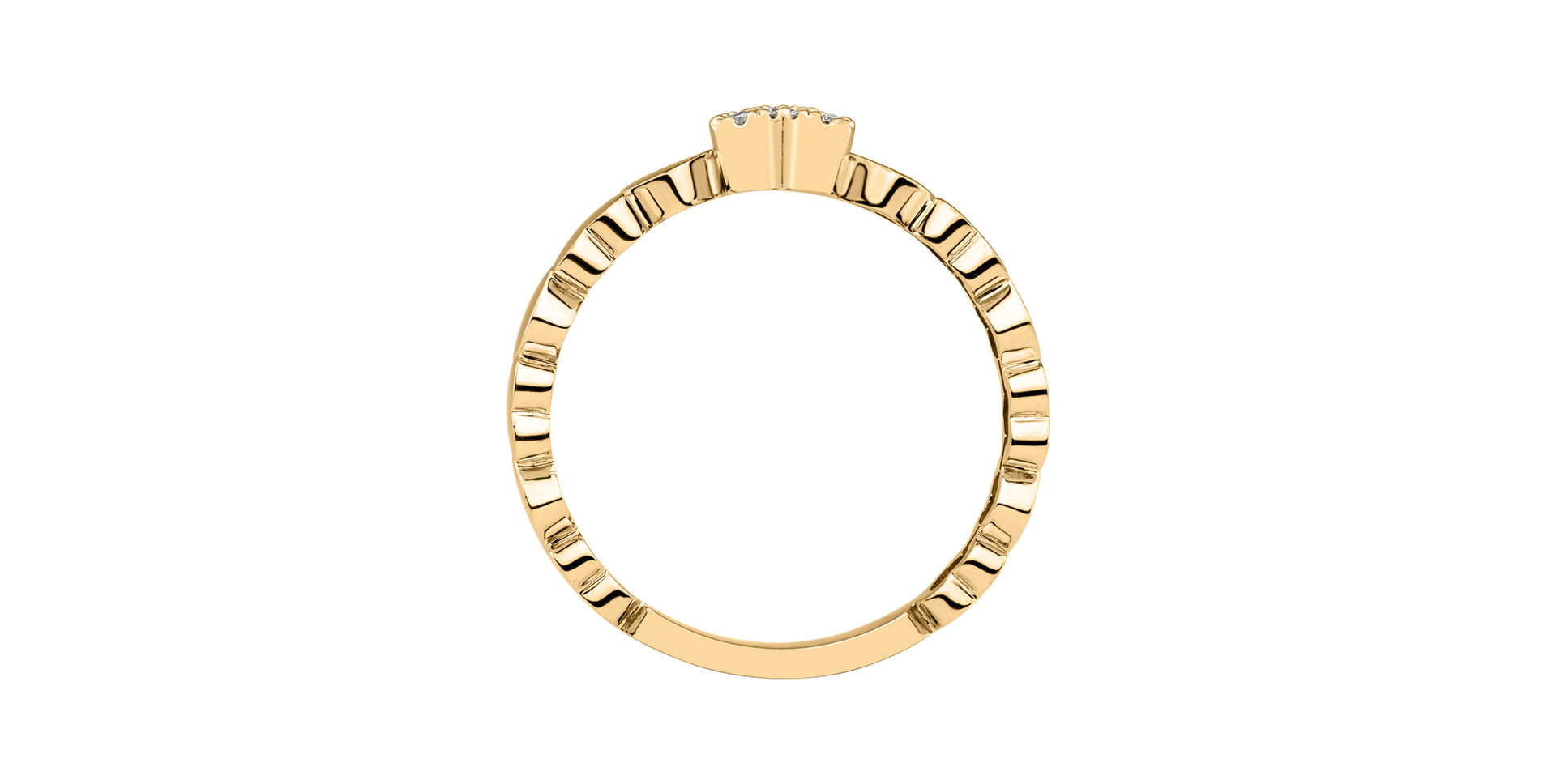 Prsteň s diamantmi Heart Galaxy