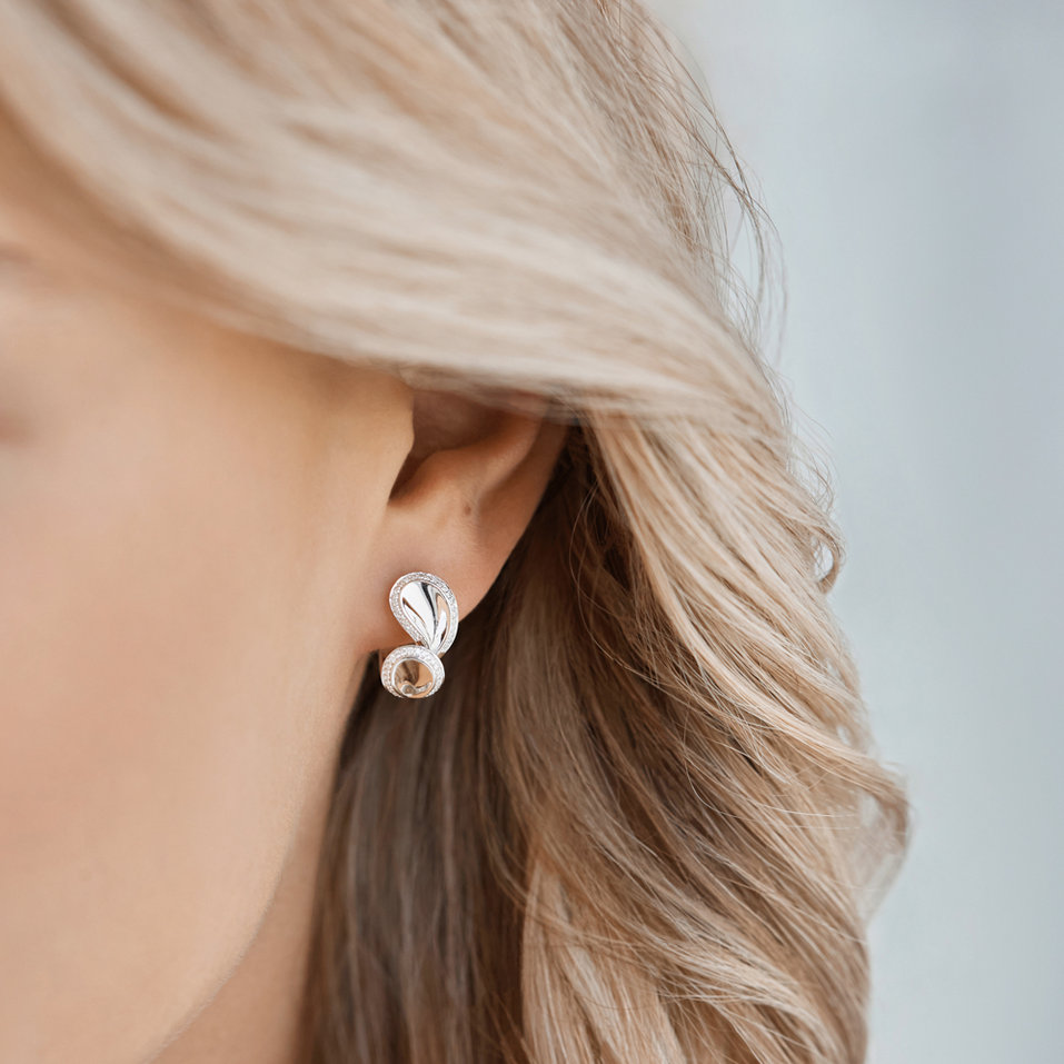 Náušnice s diamantmi Fancy Drops