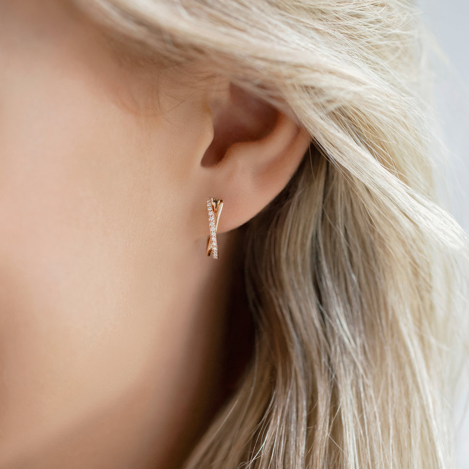 Náušnice s diamantmi Radiant Impulse