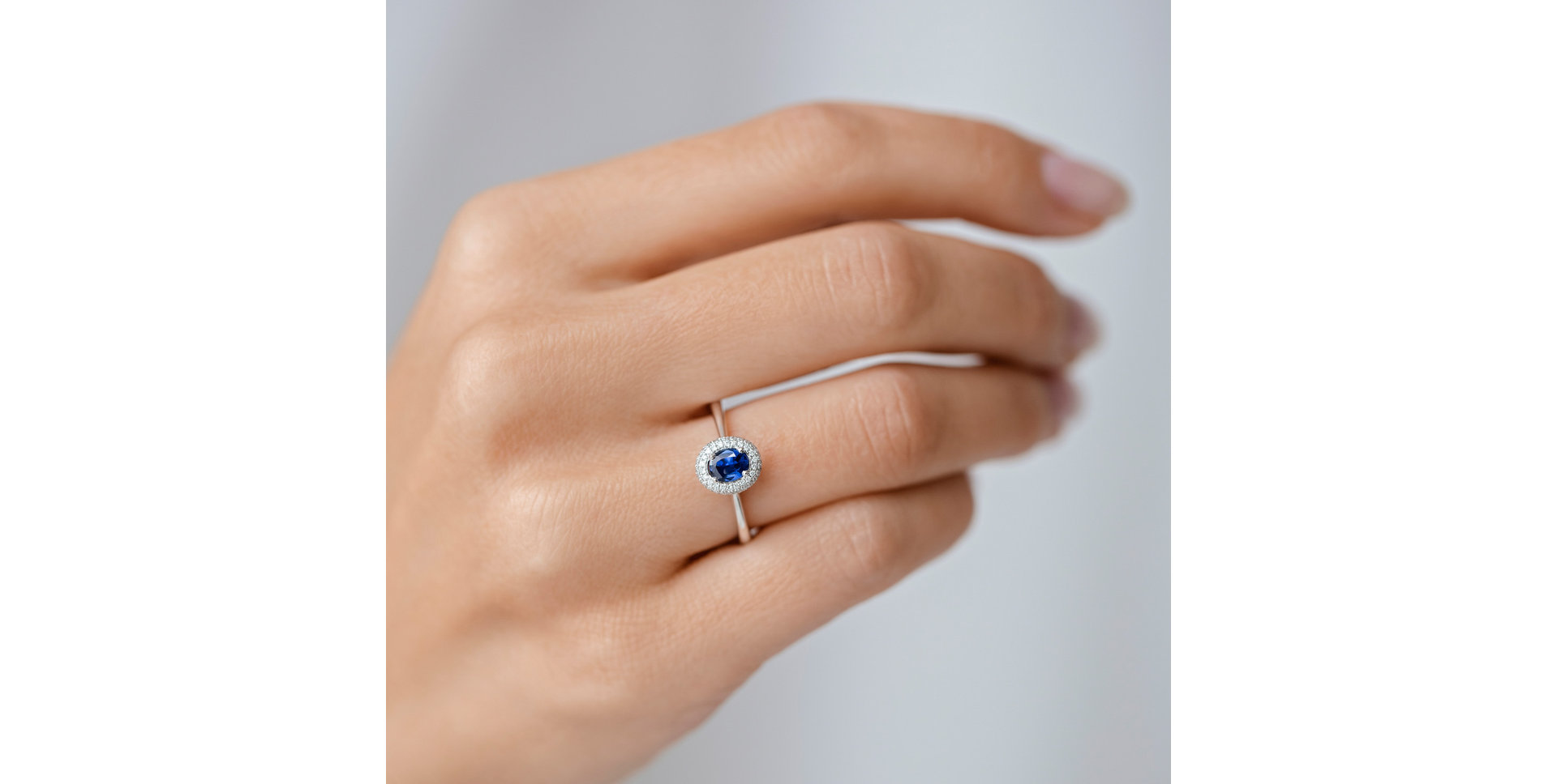 Prsteň s diamantmi a zafírom Princess