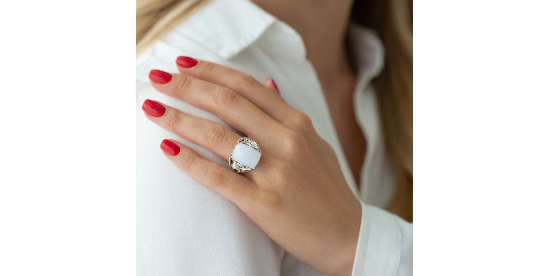 Prsteň s ruženínom, diamantmi a zafírmi Fascinating Ladyship