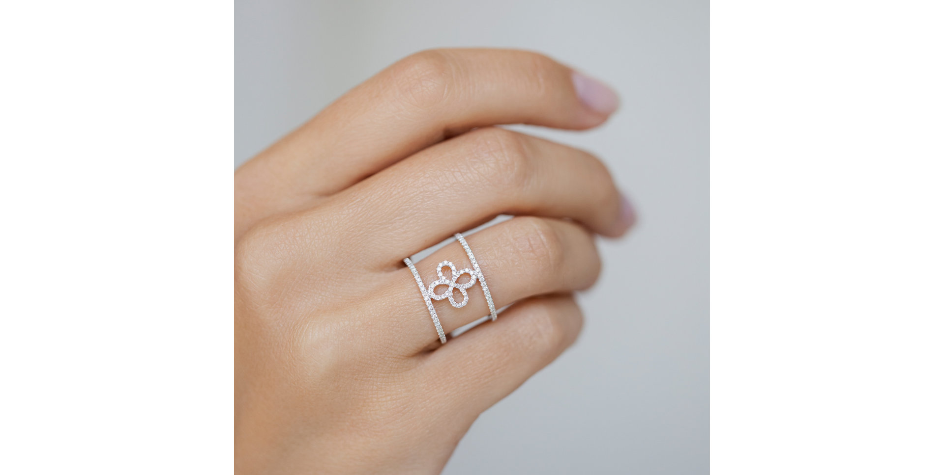 Prsteň s diamantmi Gorgeous Flower