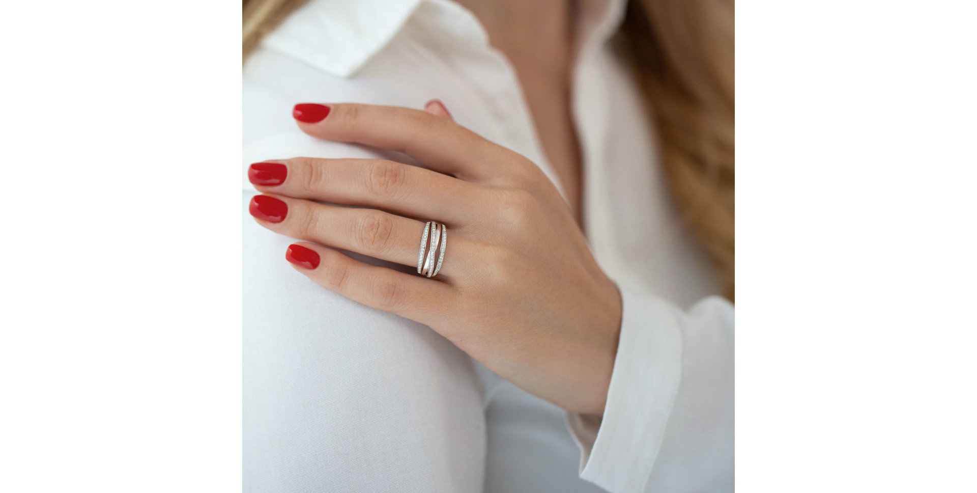 Prsteň s diamantmi Sparkle Swirl