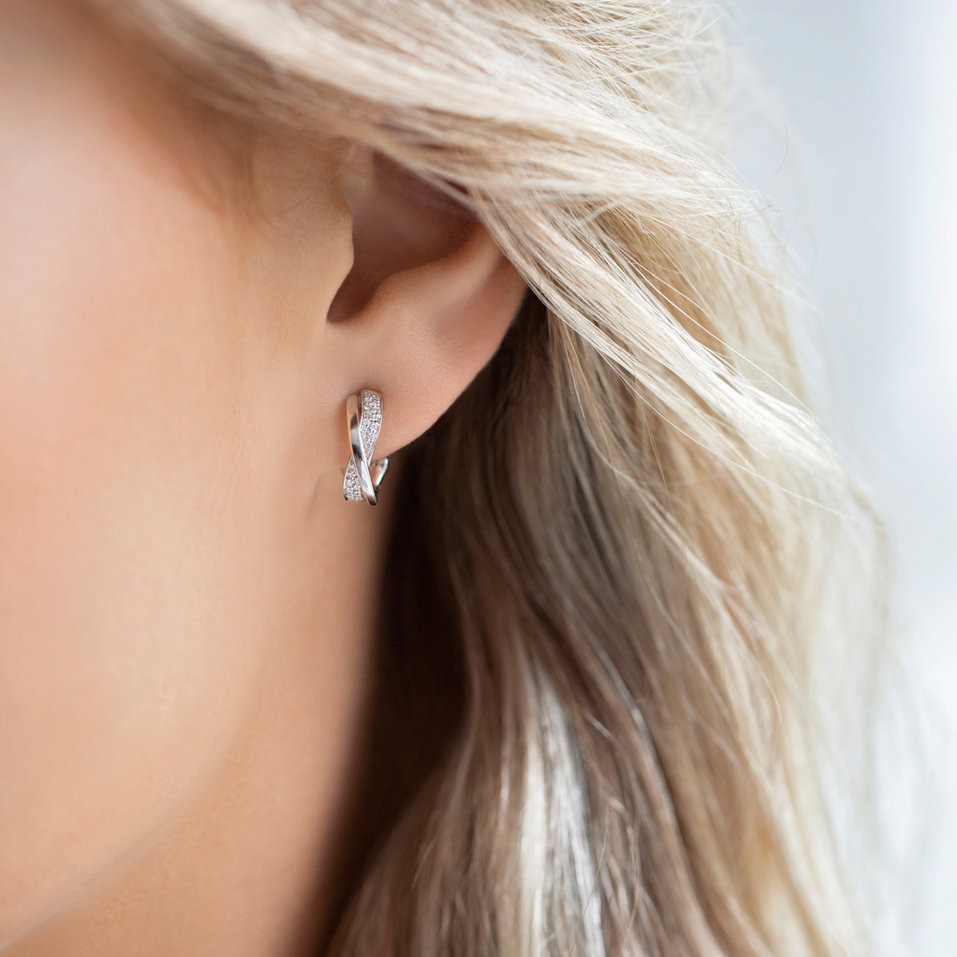 Náušnice s diamantmi Essential Ray