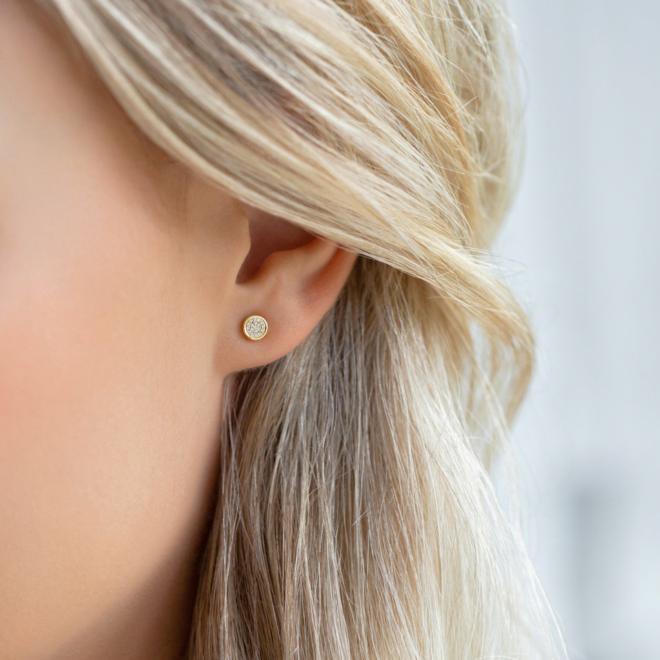 Náušnice s diamantmi Endless Circle