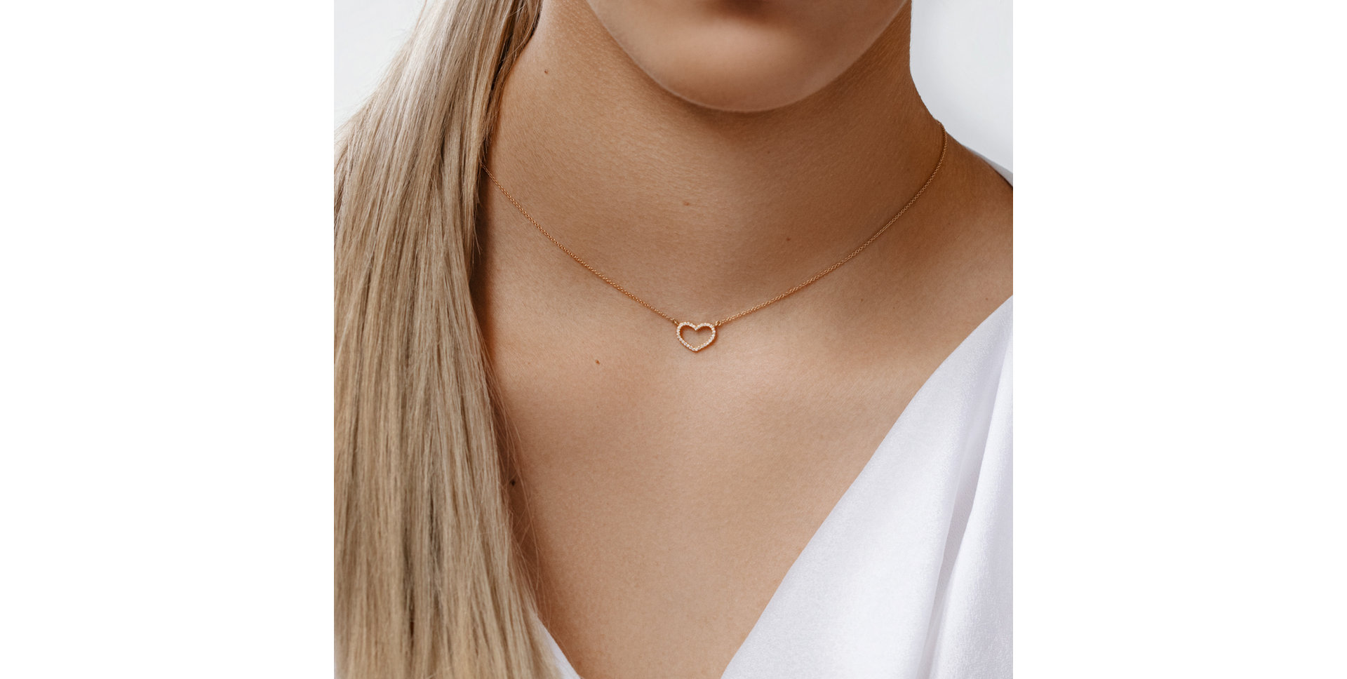 Náhrdelník s diamantmi Heart