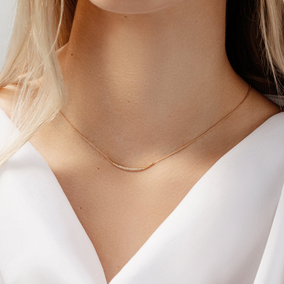 Náhrdelník s diamantmi Line