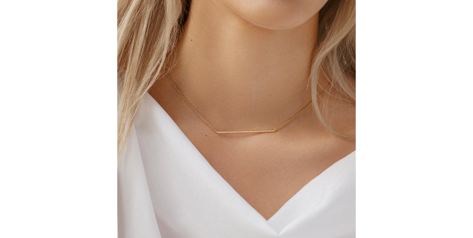 Náhrdelník s diamantmi Line