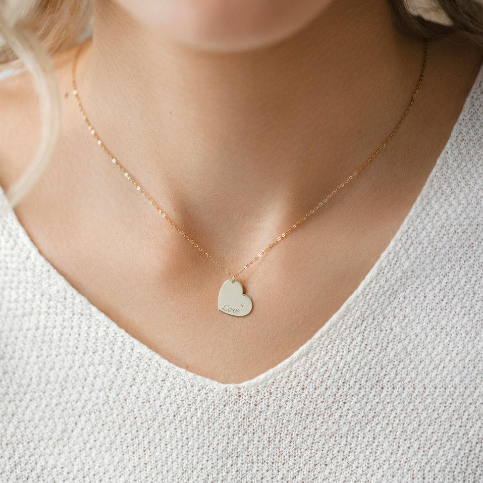 Náhrdelník s diamantom Amour Heart