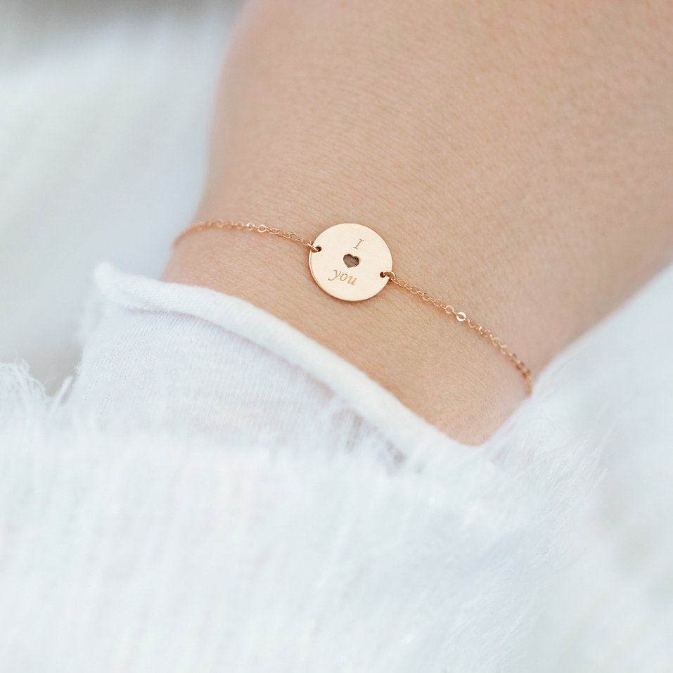 Náramok s diamantom I love you